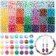 thumbnail image 1 of 1960 piezas de 6 mm y 28 colores de perlas teñidas ABS, cuentas sueltas, material para hacer pulseras y collares, accesorios de joyería, 1 of 5