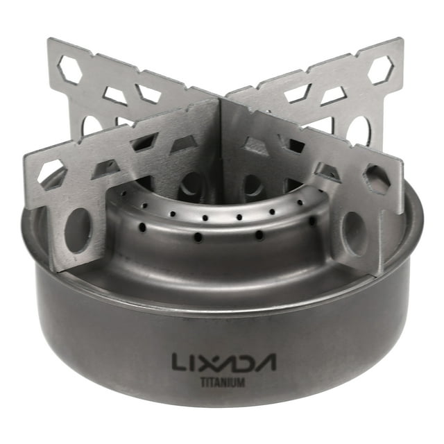 Lixada Outdoor Camping Titanium Mini Alcohol with Cross Stand Rack Support Stand