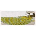 thumbnail image 1 of Animal Kitchen Mat, Peacock with a Colorful Tail Design Bird of Sophistication Illustration, Plush Decorative Kitchen Mat with Non Slip Backing, 47" X 19", Brown Sage Green Beige, by Ambesonne, 1 of 1
