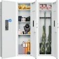 thumbnail image 7 of 53.15" Tall Wall Safe Between the Studs 16" Centers, Hidden Wall Safes With Removable shelfs and Adjustable Gun Rack, Biometric Wall Gun Safe for Home Rifle, Cash, Jewelry, Documents - White, 7 of 7