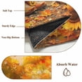 thumbnail image 6 of Round Rugs 6Ft, Orange Western Fall Round Area Rug Washable Indoor Throw Carpet, Sunflower Thanksgiving Pumpkin Soft Non Slip Circle Rug for Office Cabinet Home Decor Aesthetic, 6 of 8