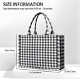 thumbnail image 3 of Large Capacity Tote Bag,Black White and Gray Checkerboard Pattern Handbag Fashion Luxury Tote Bag,15.7"x13"x 5.1" Inches,Laptop Compatible, 3 of 6