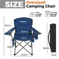 thumbnail image 3 of KingCamp Oversized Camping Chairs for Adults, High Back Padded Camping Chair, Portable Folding Lawn Chair with Cup Holder, Support 300 lbs Blue, 3 of 11