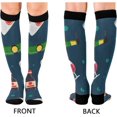 thumbnail image 2 of FREEAMG Patterns Of Wine Glasses and Bottles Compression Socks for Women and Men, 1 Pair, 2 of 7