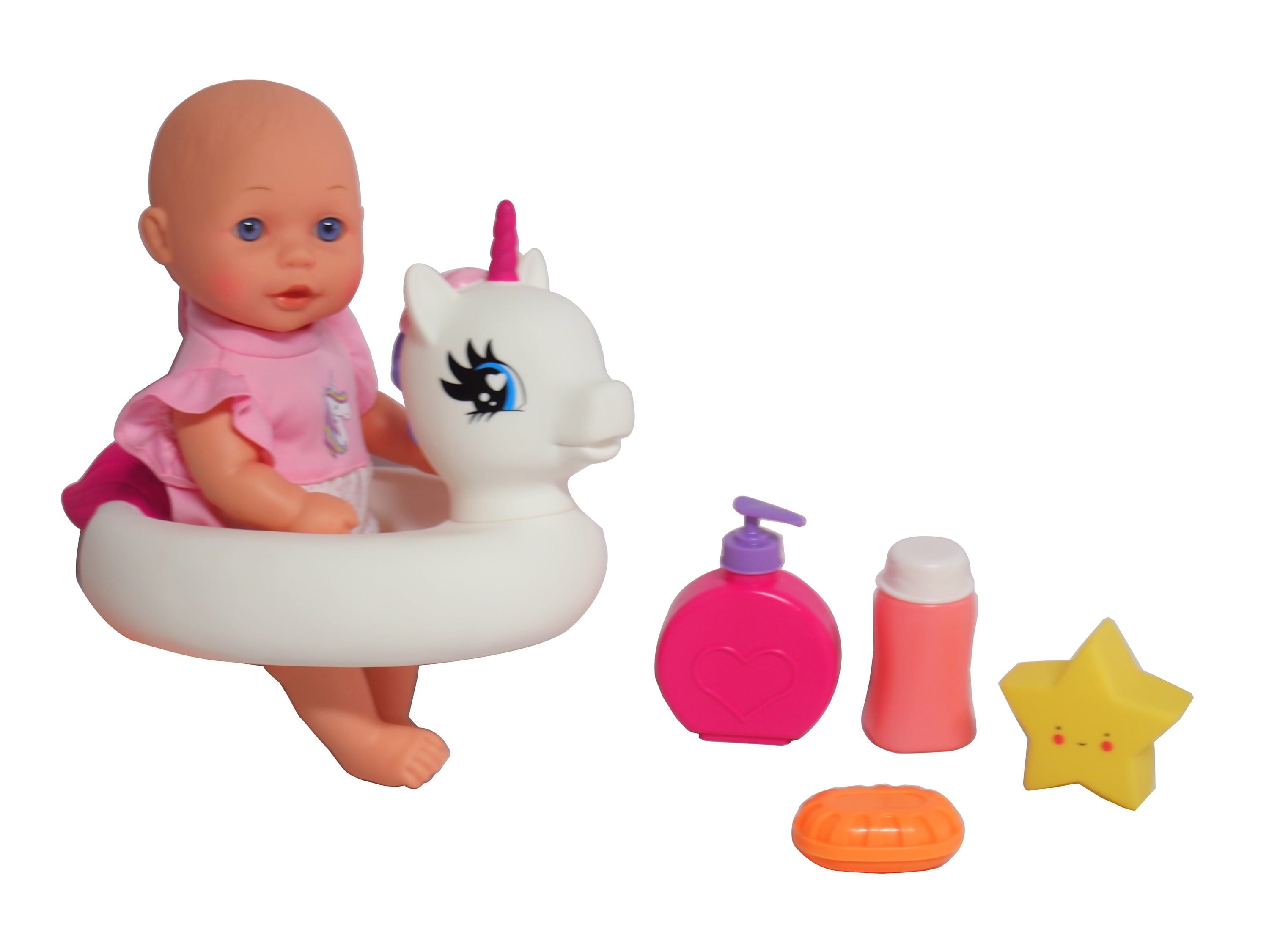Chad Valley Babies To Love Unicorn Bath Set For Dolls Play Baby Toy Girls New 