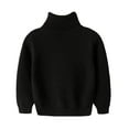 thumbnail image 2 of Cowsor Toddler Baby Boys Girls Knit Sweaters Turtleneck High Collar Fall Winter Soft Warm Sweater Pullover Tops, 2 of 7