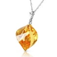 thumbnail image 2 of Galaxy Gold 14K White Gold 11.75 Carat Citrine Pendant Necklace - November Birthstone - Warmth & Prosperity - 16" to 24" - Fine Jewelry for Women, 2 of 3
