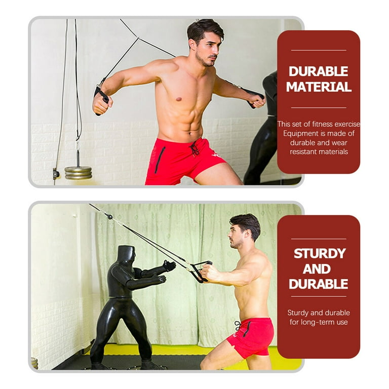 Bicep Puller Set Chest Workout Belt Full Lift Pulley Cable Machine