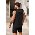 thumbnail image 6 of COOFANDY Men's 2 Pack Workout Hooded Tank Tops Bodybuilding Muscle Cut Off T Shirt Sleeveless Gym Hoodies, 6 of 9