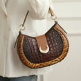 thumbnail image 2 of MKF Collection Jain Women Half Moon Shoulder Bag Croc-Embossed Versatile by Mia K - Yellow, 2 of 7