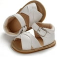 thumbnail image 4 of Infant Baby Girls Sandals Soft Sole T-Strap Toddler Flats First Walkers Summer Shoes, 4 of 7