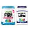 Orgain - Organic Vegan, Gluten Free Plant Based Protein & Superfoods Powder - Vanilla Bean (1.12 LB) + Meal Replacement Powder - Vanilla Bean (2.01 LB)