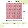 thumbnail image 2 of Pink Christmas Santa and Tree Pattern Square Fitted Tablecloth with Elastic Edge,Square Table Cover,Washable Elastic Table Cover for Home Kitchen Party Decor 36"x36", 2 of 6