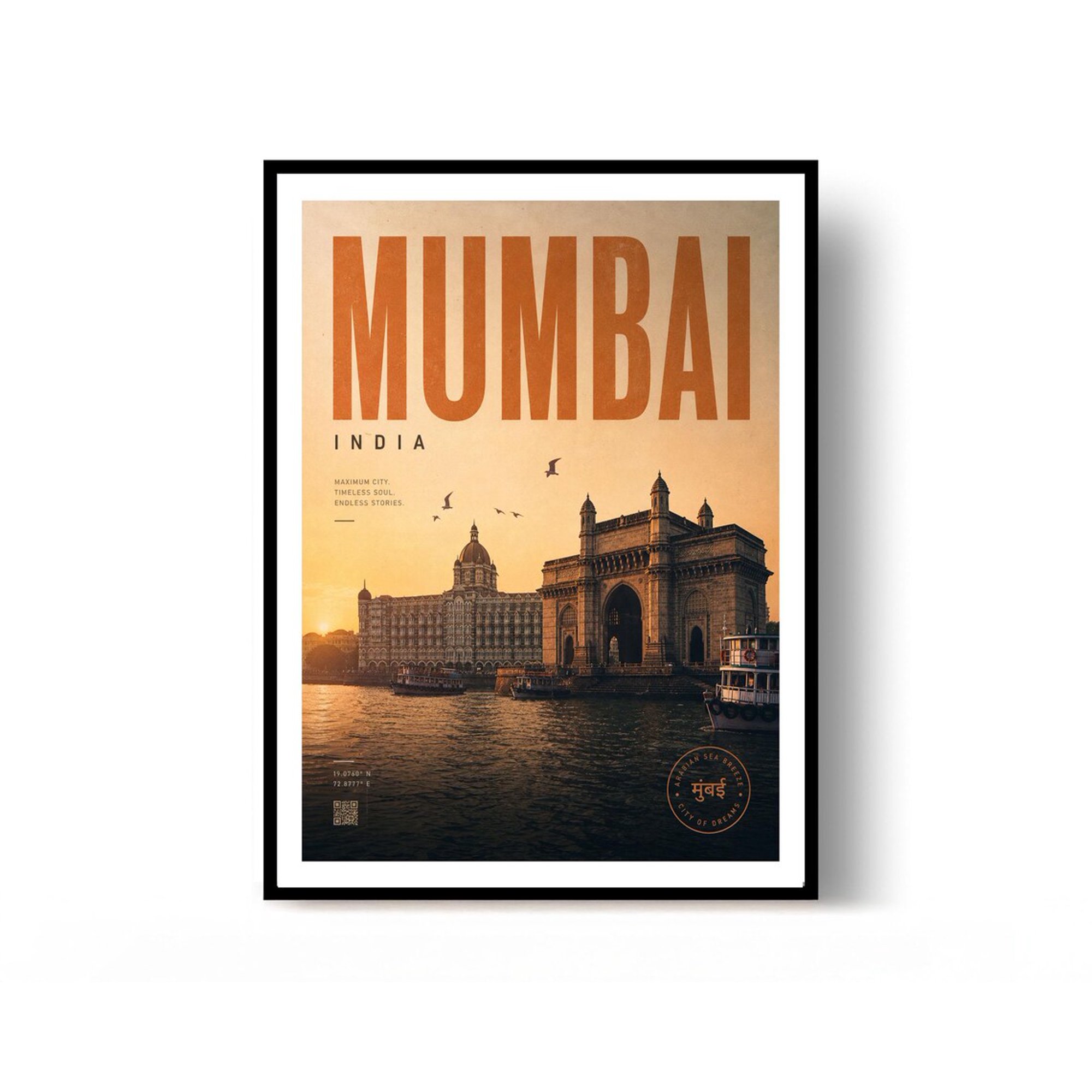Mumbai Travel Print India Wall Decor