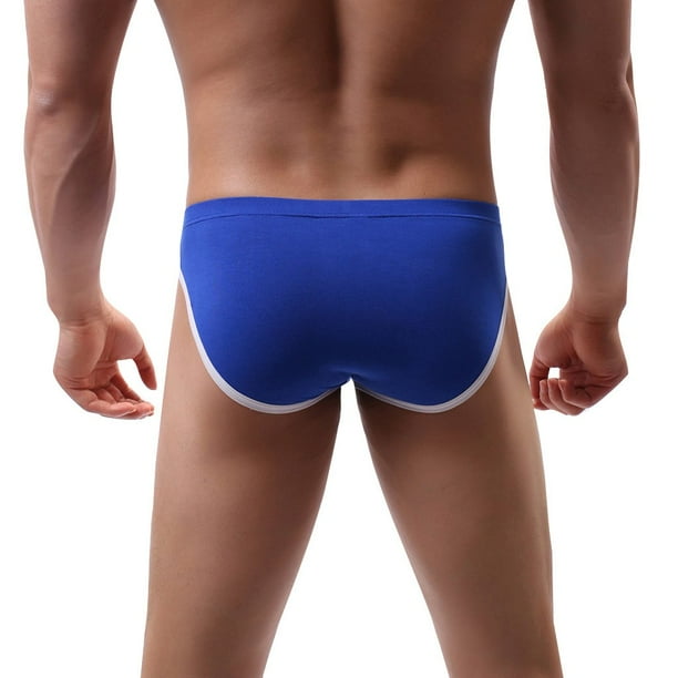 Summer Men's Sexy Underwear Patchwork Underwear Comfortable Breathable  Underwear Wedgie Underwear (Blue, XL) at  Men's Clothing store