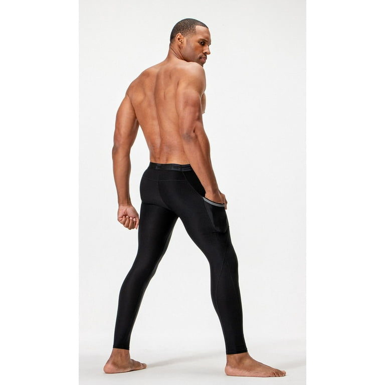 DEVOPS 2 Pack Men's Compression Pants Athletic Leggings With