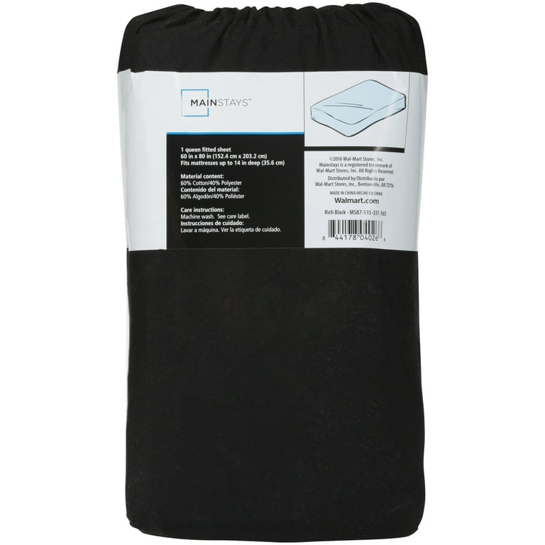 Washable Fitted Play Sheet - Black