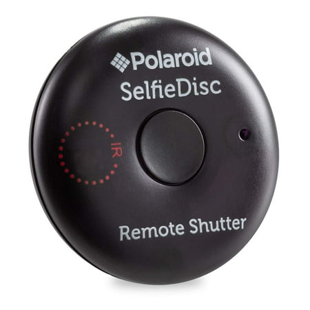 Polaroid SelfieDisc Enhanced IR Remote Shutter Release for SLR Cameras & Bluetooth Enabled Digital Cameras Compatible w/iOS, Android, Canon, Nikon, Sony, Pentax - Includes FREE Mobile (Best Retro Camera App Android)