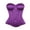 Purple, variant on Gytharion Women's Fashion Strapless Boned Corsets Tummy Control Waist Slimming Bodyshapers Sweetheart Neck Padded Cups Back Lace Up Shapewear Tops for Evening Clubwear