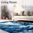 thumbnail image 2 of ODIKA 5'x7' Machine Washable Non-Slip Area Rug, Ethereal River for Living Room High Traffic Rug, Blue, 101661, 2 of 7