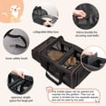 thumbnail image 3 of LitaiL Cat Carrier for 2 Cats, 2-in-1 Double Pet Carrier with 2 Litter Boxes, Portable Soft Sided Dog Carrier for Traveling, Black, 3 of 7