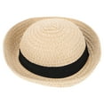 thumbnail image 2 of Mini Straw Hat for Dolls - 2" Handmade Sun Hat for 18" Doll Costumes, 2 of 6