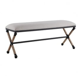 American Home Classic Dani 16 Concrete Stone Large Bench In Light Gray Walmart