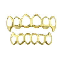 DESIGNICE 1Pcs Hip Hop Teeth Grillz Top And Bottom Mouth Teeth Grills Fashion Removable