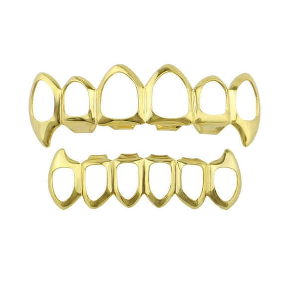 DESIGNICE 1Pcs Hip Hop Teeth Grillz Top And Bottom Mouth Teeth Grills Fashion Removable