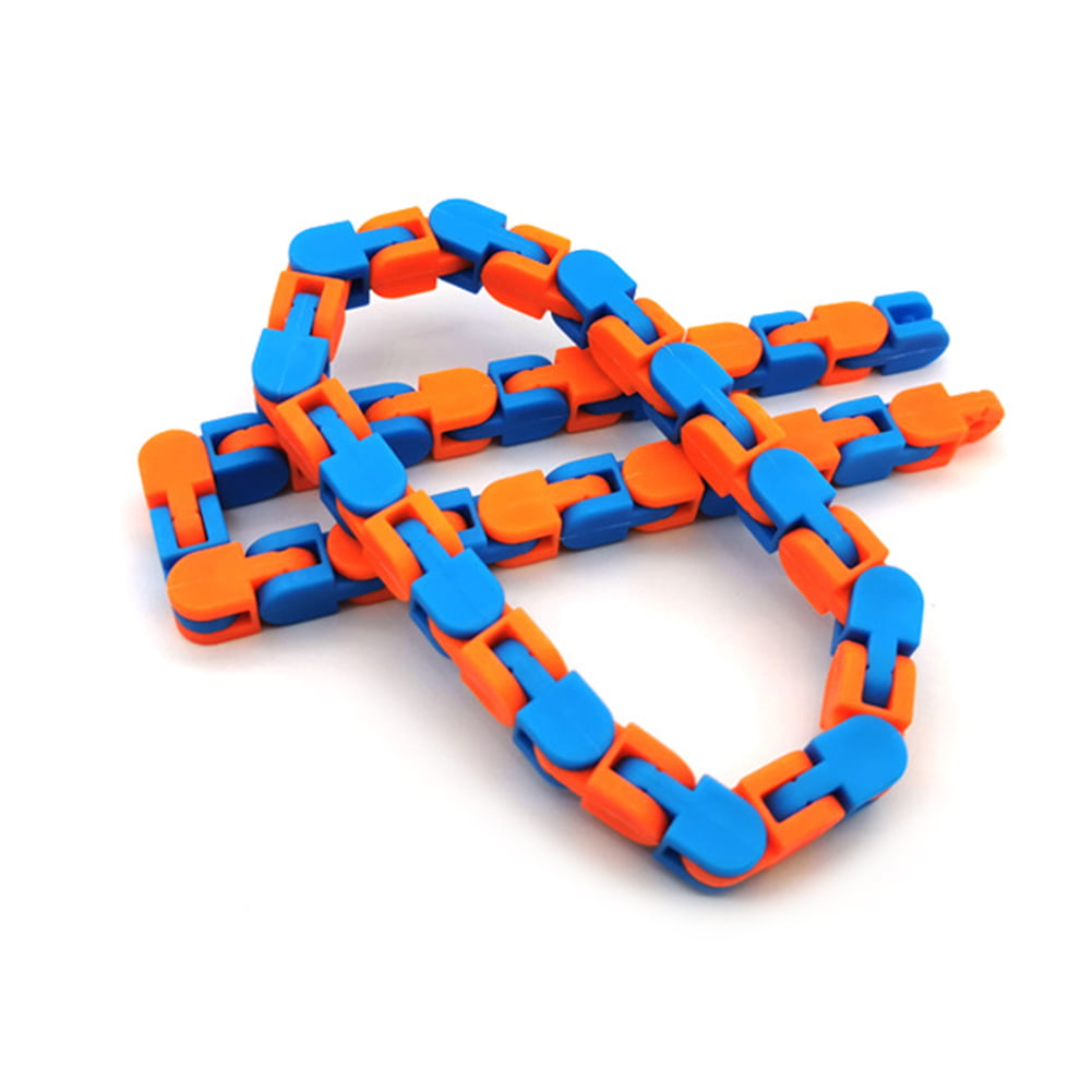 24-Section Bicycle Track Chain Vent Toy Kids Fidget Stress Relief Bracelet 