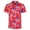 Flag Red, variant on Men's Hawaiian Shirt Short Sleeve 3D Pineapple Button Down Shirts Graphic Holiday Beach Shirts