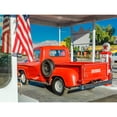 thumbnail image 2 of Red Dodge Pickup truck parked in front of vintage gas station in Santa Paula  California Print by Panoramic Images, 2 of 2