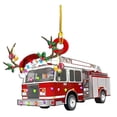 thumbnail image 1 of Yuarrent Árbol de Navidad colgante colgante decoración regalo personalizado camión de bomberos vehículo camión barco excavadora colgante Kits de decoración para fiestas Numero 5 Yuarrent HA042991-05, 1 of 5