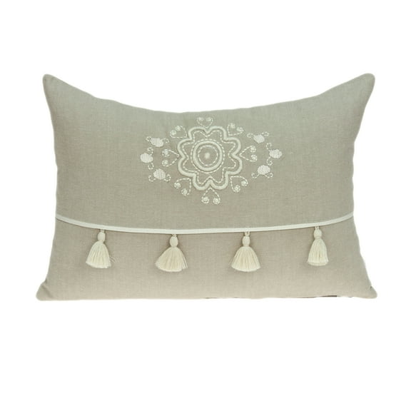 Parkland Collection Lea Beige Throw Pillow