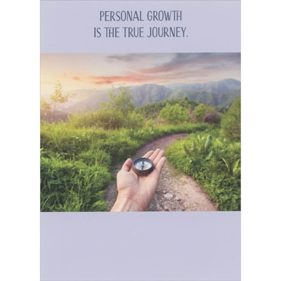 RSVP Compass in Hand: Personal Growth is the True Journey Inspirational Graduation Congratulations Card