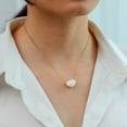thumbnail image 4 of Cora - 18K Gold Plated Floating Baroque Pearl Minimalist Trendy Necklace, 4 of 4