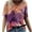 Red, variant on Giftesty Womens Blouses and Tops Women's Fashion Printing Casual V-Neck Short Sleeve Loose T-shirt Tops