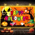 thumbnail image 2 of Tapestry Happy Halloween para pared, 150 x 90 cm, microtela de fibra, 2 of 3