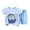 Blue2, variant on Fesfesfes 2 Year Old Clothes Fashion Girls Casual Short Sleeve Tops Round Neck Collar Botton Printed Short Pants Sets