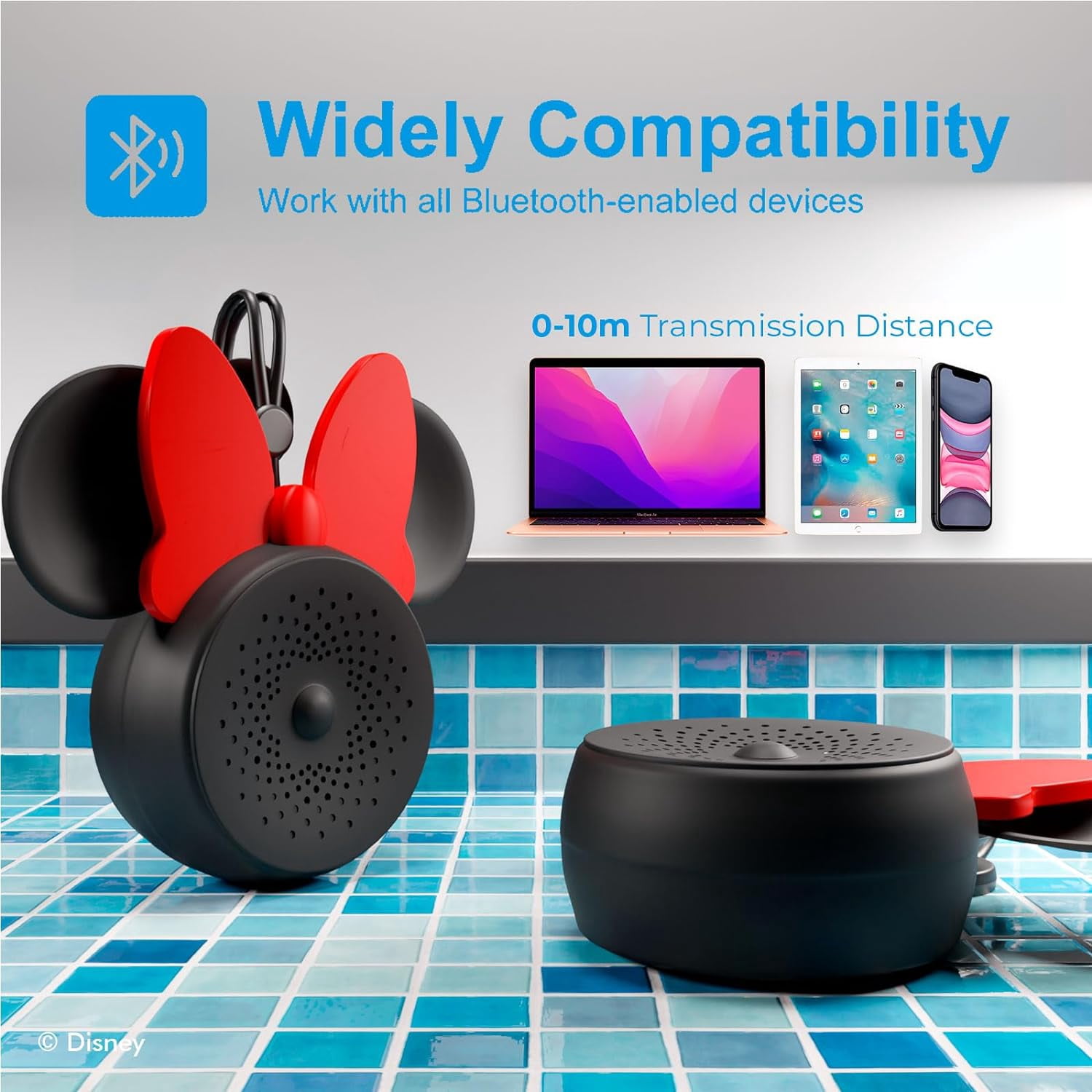 ロッキングスピーカー(ミッキー) Disney Mickey Mouse Bluetooth Portable Speaker, IPX4 Water