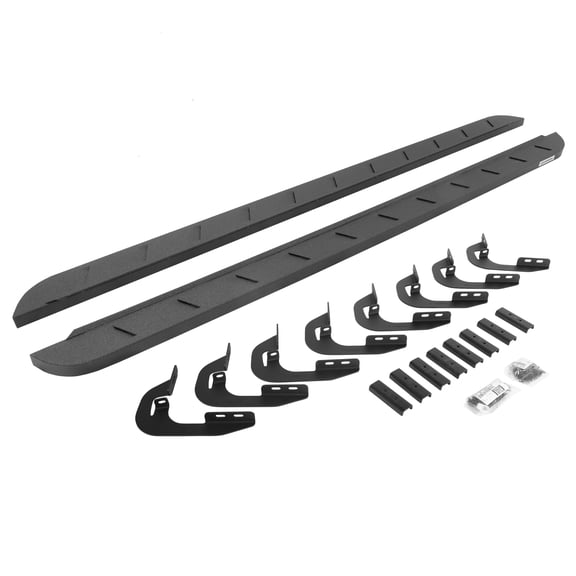 Go Rhino 63405880ST RB10 Slim Line Running Boards with Mounting Brackets Kit For 14-19 GMC, Chevrolet Fits select: 2014-2019 CHEVROLET SILVERADO, 2014-2019 GMC SIERRA