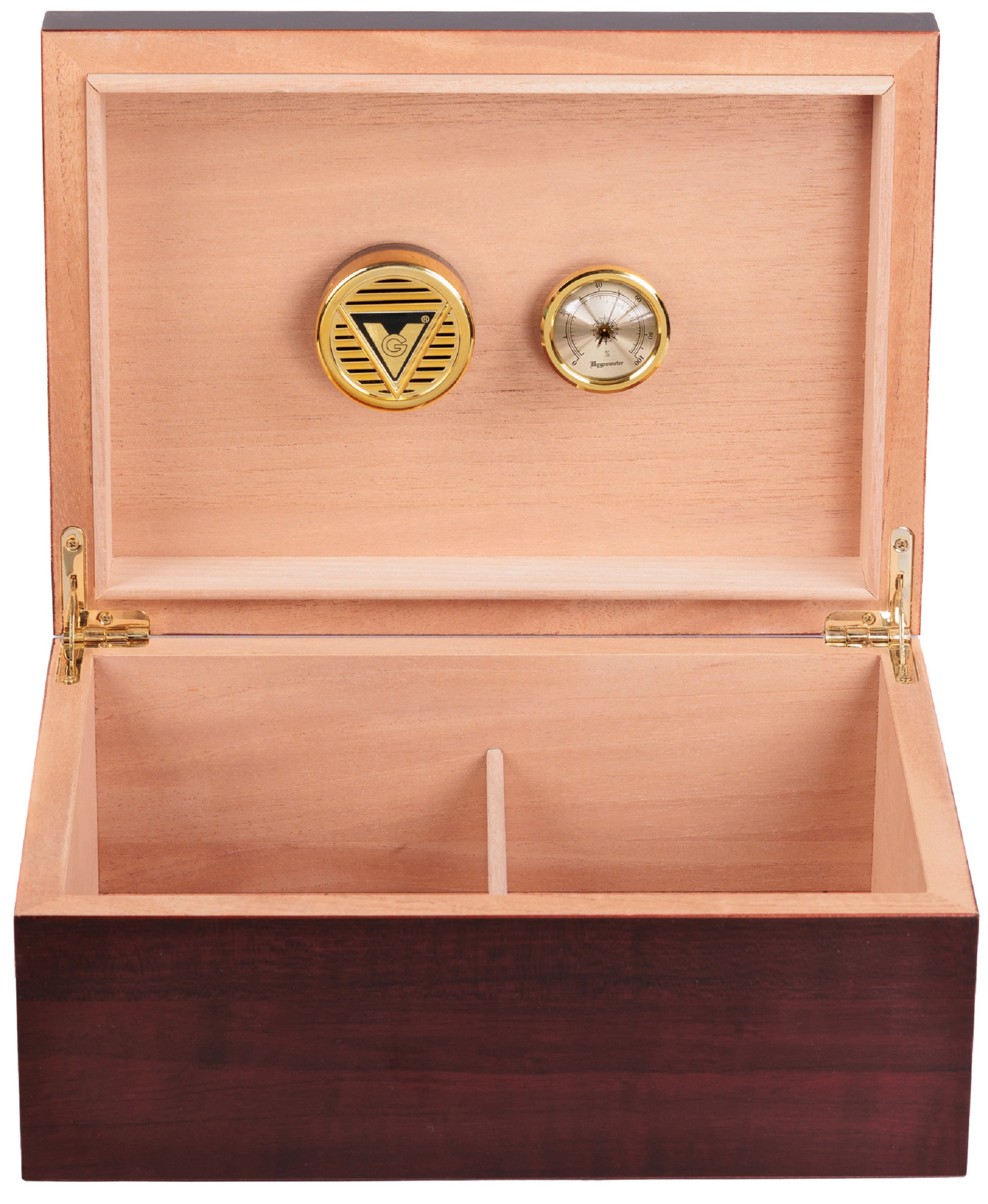 Executive Desktop Cigar Humidor - Cherry Finish - Capacity: 50 to 75