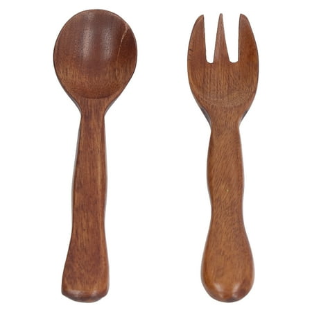 

Wood Cutlery Nanmu Wooden Spoon Fork Kit Eco Friendly Comfortable Hand Feeling For Home For Travel
