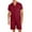 A01_Wine, variant on Men's Knitted Stripe Pajama Sets Lapel Short Sleeve Loungewear Relaxed Fit Nightgown Sets Button Down Pajama Top Comfort Casual Pjs Shorts Trendy 2025 Sleepwear Sets