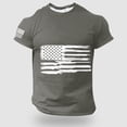 thumbnail image 2 of Caqnni Mens American Flag T-Shirt Patriotic Shirts 4th of July Short Sleeve Tee Shirt Shirts for Men(GY2,XXL), 2 of 4