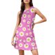 thumbnail image 1 of WILLBEST Vestidos Floreados Para Mujer Vestido De Verano Informal Con Estampado Para Playa, Elegante, Flotante, De Longitud Media, Con Cuello Redondo Y Sin Mangas, 1 of 4