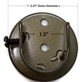 thumbnail image 2 of Urbanest Inside Mount Curtain Rod Bracket Socket Set – Fits 1-1/8" to 1-1/4" Rods – Antique Gold – Window Frame, Closet & Shower Rod Pole End Support – 2 Pieces, 2 of 4