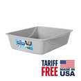 thumbnail image 3 of Petmate Basic Open Top Entry Cat Litter Pan Plastic Rimmed Box, Large, Gray, 3 of 8