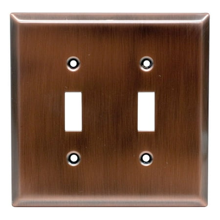 UPC 043180573834 product image for GE 57383 Double Switch Wall Plate, Copper Finish | upcitemdb.com