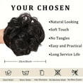 thumbnail image 2 of Messy Bun Hair Piece Wavy Curly Claw Clip Hair Bun Synthetic Fake Messy Bun Hair Extensions, 2 of 6